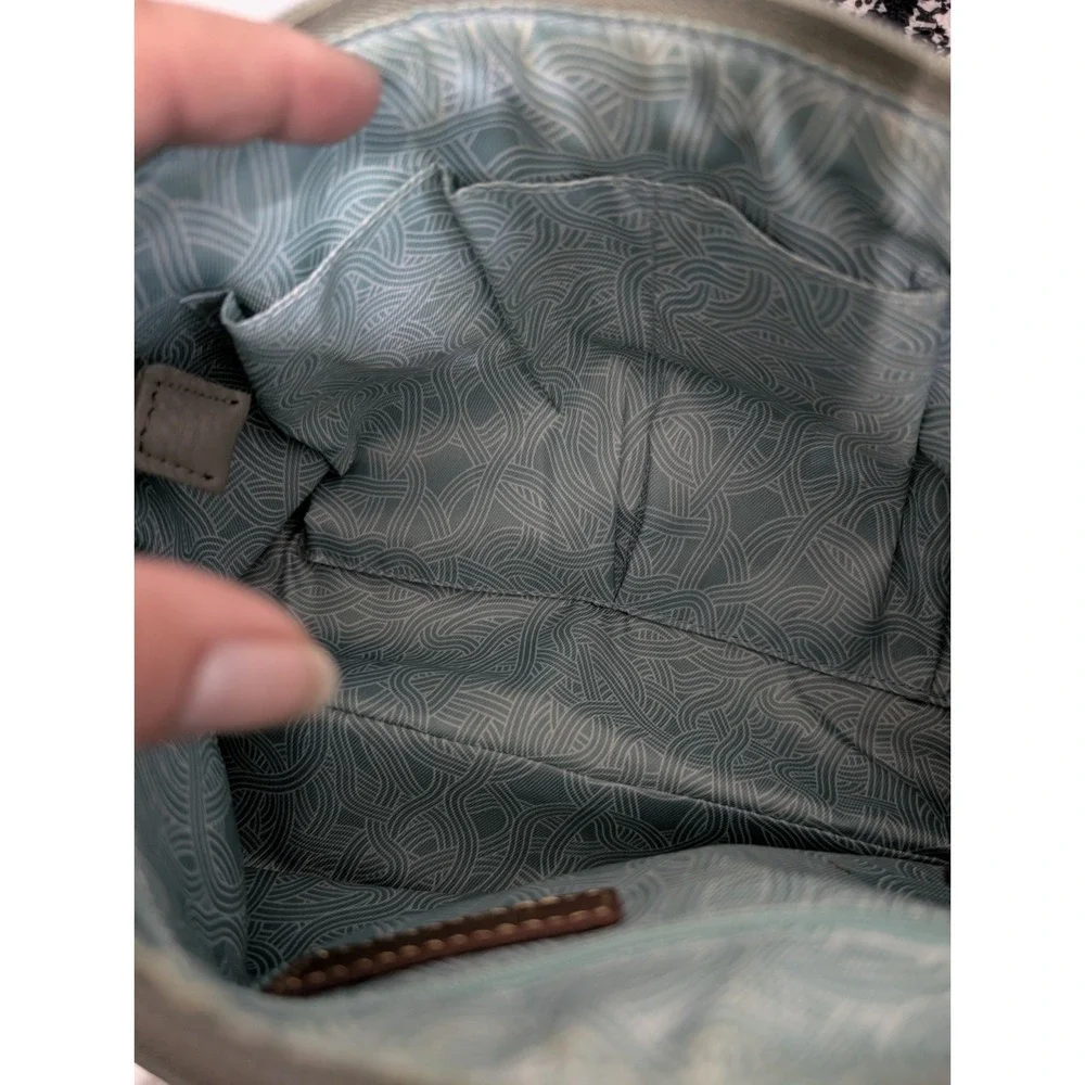 THE‎ SAK Iris Hobo Pebbled Leather Gray Antique Hardware Chic 12x9x5